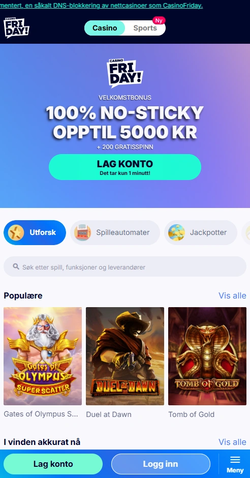 friday mobile home page